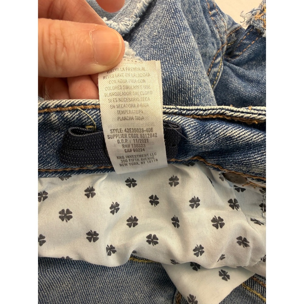 Lucky Brand Riley Shorts Girls 14 Blue Acid Wash Distressed Denim Cut Offs - Picture 10 of 10